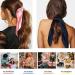 6 PCS Satin Hair Scarf Scrunchies Set - Bow Knot Hair Ties in Solid Colors for Women and Girls - Buy Online on GoSupps.com