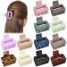 Thin hair clip  12 matte medium hair clips  2-inch thick square tweezers  small and medium-sized hair clips  non slip  Medium Claw Hair Clips for Women Girls