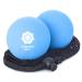 Fascia balls in the network 2 Set made of natural rubber - 2 x fascia ball soft soft soft 7.2 cm diameter - suitable for fascia training yoga & massage 1 x blue 7.2 cm