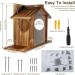 Garden Squirrel Feeder Wooden Squirrel Feeder House Large Capacity Squirrel Feeding Stations Easy to Fill Chipmunk Feeding Platform for Corn Peanuts Outside 32.5x12.5x21cm - Buy Online on GoSupps.com