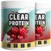 Clear protein vegan 720g cherry incredibly delicious & refreshing protein drink vegan clear whey protein/ISO clear alternative with high-quality pea protein hydrolysate 56% protein cherry 360 g (2 Pack)
