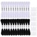 Cldamecy Embroidery Floss 13 Skeins White & 13 Skeins Black Embroidery Threads for Cross Stitch Friendship Bracelets String and DIY Art Craft  with 10 PCS Floss Bobbins 13 Black&13 White