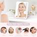 WEILY W137 Folding Travel Mirror | 72 LED Lights | Portable Vanity Mirror | 3 Light Modes | Touch Screen Dimming | USB Rechargeable | Gift for Women | Pink - Buy Online on GoSupps.com