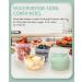 Supermama Reusable Baby Food Containers - 7 oz (6 Pack) | Airtight Leak Proof Jars for Baby | BPA Free | Microwave, Dishwasher & Freezer Safe | Pink - Buy Online on GoSupps.com