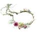 Vine Flower Crown Boho Flower Headband Hair Wreath Floral Halo Headpiece with Ribbon Wedding Party Photos Rosy by LLinfflr 7