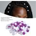 100 Transparent Hair Pearls & Plastic Clips - DIY Jewelry Set for Men Women & Girls - Ideal for Hair Braids & Bracelets (White Purple Transparent) - Buy Online on GoSupps.com