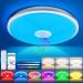 Chedux 48W LED ceiling lamp Dimmable with Bluetooth speaker remote control and app control LED ceiling lamp with RGB color change music for bedroom children's room living room
