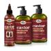 Difeel Pro-Growth Hair Care Set with Castor Oil - 3-PC Style: Shampoo & Conditioner 12oz EACH & Hair Oil 8oz