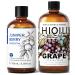 HIQILI 100ML Juniper Berry Essential Oil & 150ML Grape Fragrance Oil for DIY Diffuser