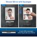 Fogless Shower Mirror 6.2x8 with Squeegee | Dimmable Lighting & Two Mounting Options | Ideal for Shaving | Black - Buy Online on GoSupps.com