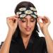 WELLDAY Black Daisy Sleep Mask - Adjustable Eye Shade Cover for Men and Women - Buy Online on GoSupps.com