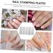 minkissy 5 Sheets Nail Stamp Board Metal Nail Plate Nail Art Plates Nail Stencils Nail Stencil Plates Nail Polish Stamping Kit Metal Stamps Gel Stainless Steel European and American - Buy Online on GoSupps.com