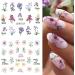 Summer Flower Nail Art Stickers - Colorful Designs for Women & Girls (12 Sheets) - Buy Online on GoSupps.com