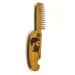 B4K Premium wooden comb for men - handmade - multifunctional pocket comb for hair beard and mustache - perfect for oils and balm - travel size for on the go (engraving gentlemen from oak))