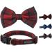 Pet Heroic Pet Dog Cat Collar with Grid Bow tie Adjustable Plaid Pet Dogs Cats Comfortable Durable Bowtie Collars for Small Medium Large Dogs Cats in 3 Styles M Red-grid - Buy Online on GoSupps.com