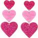 Feyley 3-Connect Heart Earrings | Vintage Acrylic Drop Jewelry for Girls & Ladies - 2023 Trendy Gift - Buy Online on GoSupps.com