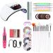 Nail Studio Set Nail Studio Starter Set Nail Tool Kit with UV Lamp Nail Cutter Nail Dotting Tool Manicure Pedicure Set