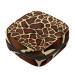 Menstrual Pad Bag with Zipper Ladies Napkin Pouch Tampons Collection Bag for Women and Girls (Giraffe Skin)