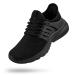 Troadlop Kids Sneaker Lightweight Breathable Running Tennis Boys Girls Shoes 3 Big Kid A-black