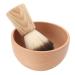 Shaving Brush Set for Men Soft Faux Animal Hair Shaving Brush and Wood Shaving Bowl Set for Father Husband Boyfriend Birthday and Valentines Day Gifts