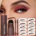  smashing Eyebrow Stamps - Waterproof Pigmented Eyebrow Power Stamp Kit | Brow Tint Kit Fine Texture Sweatproof for Drawing Eyebrow Shape Smashing - Buy Online on GoSupps.com