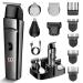 Beard Trimmer for Men - 5 in 1 Kit Electric Razor Cordless Mustache Nose Hair Trimmer with LED Display Waterproof Rechargeable Beard Shaver