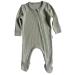 DreamBuy Zip Up Baby Sleepsuits Ribbed Cotton Footed or Footless. Unisex Newborn Clothes Baby boys' clothing and Baby girl clothes 12-18 Months Sage