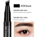 Four-Headed Eyebrow Pencil | 3D Liquid Eyebrow Makeup Pencil Long-Lasting Formula Eyebrow Makeup Tool for Dating Parties Anniversary and Daily Use D: Black - Buy Online on GoSupps.com