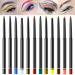 WENJLYJ 12Pcs Colorful Eyeliner pen Eye Shadow Pencil Set Lip Liner Kit Automatic Telescopic Gel Matte Professional Waterproof Pen Smudge Eyeliner Pen Eye Makeup Suitable For Women