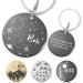 Kodinsiivous Dog brand with engraving -personalized with name design or text - 30mm stainless steel dog trailer rounder for collar as an animal brand for dogs and cats (black)
