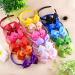 SIQUK 16 Pieces Bow Headband Set for Girls - Grosgrain Ribbon Headbands in 16 Colors with Bonus Storage Bag - Buy Online on GoSupps.com