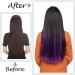 Rainbow Clip-In Hair Extensions | 50cm Dark Purple Strands | 10 Pcs 80g Realistic Smooth Hair - Buy Online on GoSupps.com