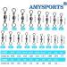 AMYSPORTS High Strength Fishing Swivels Barrel - 100 pcs, Size 12, 31lb - Stainless Steel Rolling Tackle for Saltwater/Freshwater Fishing - Buy Online on GoSupps.com