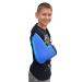 Child Arm Sling (10-11yr, Blue/Aqua Trim) - Medical Grade, Feel-Safe Design with Cooling Comfort - Includes Smiley Sticker - Fits Right or Left Arm - Buy Online on GoSupps.com