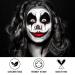 Black White Red Face & Body Paint Kit + 4PC Brush - Water Activated Makeup for Halloween Clown Cosplay SFX Parties & Sports - Buy Online on GoSupps.com