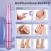 Electric Nail Drill Kit - USB Manicure Pen Sander Polisher with 11 Changeable Drills and Sand Bands for Exfoliating, Polishing, Nail Removing - Acrylic Nail Tools in Purple - Buy Online on GoSupps.com
