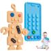 2 pieces for babies-baby biting toys robot phone design soft silicone baby teeth toys for 3-24 months baby dental aid gift for 0-3 years of newborn toddlers