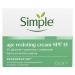 Simple Regeneration Age Resisting Face Cream SPF 15 with 3% Glycerin Green Tea and Mushroom Extract Anti-Ageing Moisturiser 50 ml