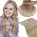 Runature clip in extensions real hair dark ashblond with gold blonde clip in hair extreme real hair clips in extensions real hair blond remy hair 40cm 16 inch #16p22 50g 3 piece 40cm-3PCs new #16P22