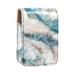 Travel Lipstick Organizer Case Lipstick Case Portable Makeup Bag With Mirror White Blue Marble Texture A413k5hjhg
