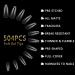 504pcs False Fake Nail Tips Pre-Buff Coffin for Acrylic LEA-SHALL Soft Gel PMMA No File Matte Tip Break Resistant Clear Full Cover Nails Traceless Artificial Press On Kit Extension Set 504pcs Pre-Buffed Ballerina with Box - Buy Online on GoSupps.com