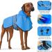 Buy Weesiber Reflective Waterproof Dog Rain Coat | Adjustable Pet Jacket Light Dog Smell Poncho with Hood for All Dog Sizes - Large Blue - Buy Online on GoSupps.com