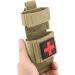 Yoncono Tactical Tourniquet Holder - Portable Military First Aid Storage Bag for Trauma Scissors (Khaki) - Buy Online on GoSupps.com