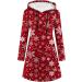 Women's Christmas Hoodie Dress - Oversized Long Sleeve Elk Sweatshirt Costume for Autumn Winter - XL Red - Buy Online on GoSupps.com