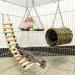 Ewolee Hamster Toys 3 Pack Ferret Toys Rat Cage Toys Hanging Ladder Hammock Swing for Small Animals Rat Hamster Gerbil Degu Guinea Pig Squirrel Ferret Parrot
