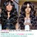 RHEANNA Brazilian Wavy Human Hair Wig with Bangs - 24 inch - 180 Density - O Scalp Top Full Machine Made for Black Women - Buy Online on GoSupps.com