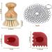 Cast Iron Cleaner Kit - Wood Scrub Brush, Chainmail Scrubber & Pan Scrapers for Easy Kitchen Cleaning - Buy Online on GoSupps.com