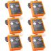 6 Pack 3.6V 2100mAh BA223030 HBC Remote Control Rechargeable Battery for Crane Remote Control orange