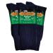 Extra Wide Men's and Women's Up to 6E Unisex Medical Mid Calf Crew 3PK Antimicrobial Made in USA! 8-11 Navy