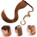 SOESFOUFU Curly Wig Ponytail Hair Extension Real Hair Ponytail Heat Synthetic Wavy Wig Curly Closure Wig Human Hair Curly Wigs Dark Brown Wig Clip-on Scarf High Temperature Wire Women's - Buy Online on GoSupps.com